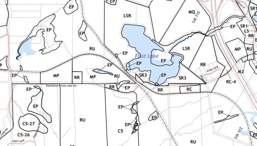 Zoning Map of First Lake in Municipality of Seguin and the District of Parry Sound